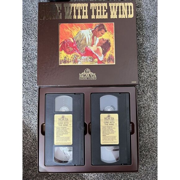 Gone With The Wind VHS Box Set-MGM/UA Vintage 1967 2 Tapes Tested EUC - Picture 1 of 4